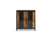 aparador de madera de mango y metal negro