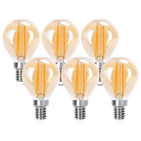 aigostar vintage bombilla led e14 8w equivalente a 64wluz calida 2200k 880lm g45 bombilla filamento ledno regulable6 pieza