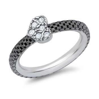 Anillo de plata 925 con circonita