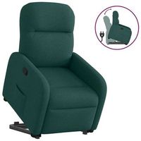 sillon de salon  silla  sillon reclinable elevable tela verde oscuro cfw34133