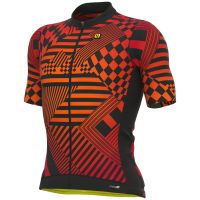 ale pr-s checker short sleeve jersey - l - red