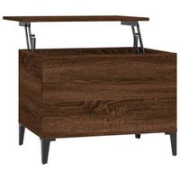 mesa de cafe - mesa de centro madera contrachapada roble marron 60x445x45 cm