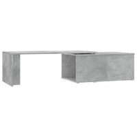 mesa de centro madera contrachapada gris hormigon 150x50x35 cm