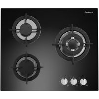 corbero cpcgy2303n encimera de gas 3 zonas 60cm en cristal negro