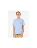 camiseta rip curl staple tee - nino ice azul