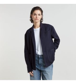 G-Star para mujer. D25210-D714-3873 Americana 3D Boyfriend marino (L), Casual, Viscosa, Manga larga