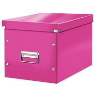 leitz 6108 cube caja de almacenaje grande rosa