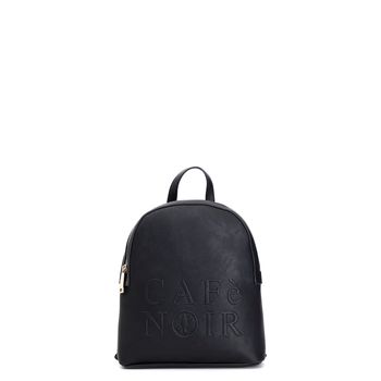 mochila con logotipo en relieve cafènoir black