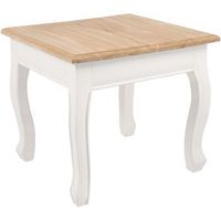 mesa auxiliar alma madera naturalblanco 50x50x45 cm clp