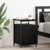 mesitas de noche 2 uds - dormitorio - madera de ingenieria - roble negro 40x42x60cm