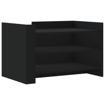 Mesa De Centro，mesa Auxiliar，mesita De Centro Madera De Ingeniería Negra 80x50x50 Cm