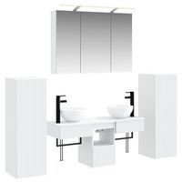 juego de muebles de bano montada en la pared 6 pcs blanco vidaxl
