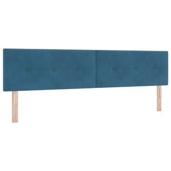 Cabecero Led Con Tiras Led Manual Azul 200 Cm Terciopelo Vidaxl