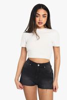 pantalon corto vaquero mini negro