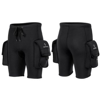Pantalones cortos de neopreno para hombre, pantalones cortos de buceo de 3mm con bolsillo, pantalones de surf para deportes acuáticos, natación, snorkel, canotaje