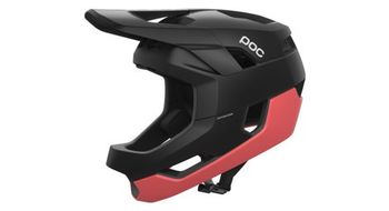 Casco integral poc otocon negro rojo coral