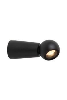 Lámpara de pared de aluminio con 1 led integrado, negro