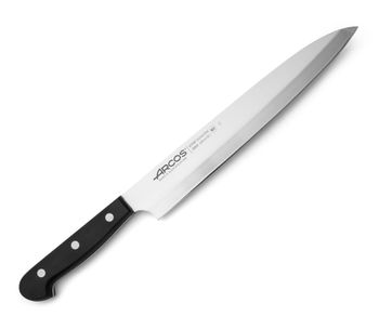 Cuchillo yanagiba de acero inoxidable nitrum 240 mm mango negro