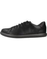 de camper zapatos casual camper pelotas soller k101003 de piel negra con cordoneras y suela de goma negro