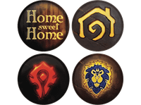 posavasos - fanattik world of warcraft set four printed metal coasters