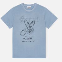 ganni re-cut basic relaxed cotton-jersey t-shirt - s