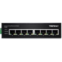 switch industrial trendnet ti-e80 8 puertos fast ethernet din-rail ip30 negro
