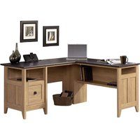 home study l-shaped office desk - slate