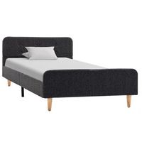 cama individual  estructura de cama de arpillera gris oscuro 90x200 cm cfw63112