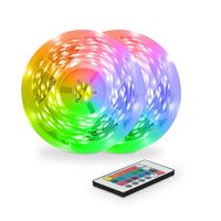 tira led ksix pack 2 x 5 m rgb iluminacion 16 colores control remoto ip20