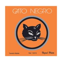 juego de cuerdas para guitarra clasica y espanola gato negro nylon negro y bajos plateados fabricadas en nylon negro y acero con entorchado plata de alta calidad en espana desde 1868
