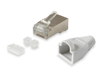 KIT 100 CONECTORES RJ45 EQUIP CATEGORIA 6 FTP CON GUIA Y CAPUCHON