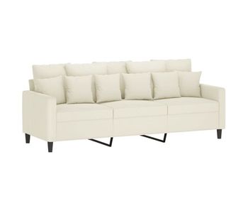 Sofá de 3 plazas - sofá de salón terciopelo color crema 180 cm