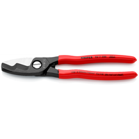 knipex 9511200 cizalla para cables con doble filo roja