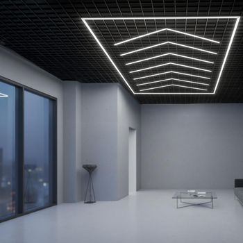 Regleta Led Hexagonal Angulo Leduni 384w 46080lm 6000k, Ip30