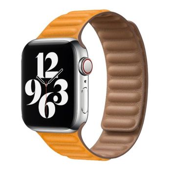 Promate Maglet-40 Correa de Cuero Natural con Hebilla Magnética Ocre para Apple Watch 38/40mm