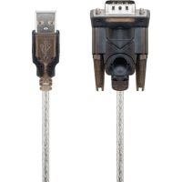 cable adaptador usb a rs-232 db9 macho 15 m negro generico
