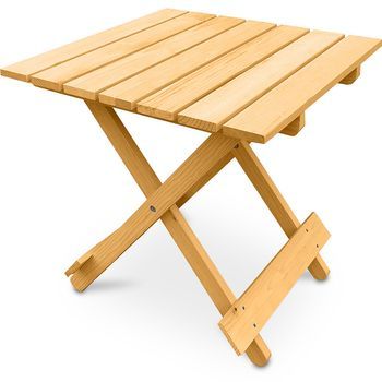 Mesa De Jardín - Mesa De Madera Auxiliar Adirondack - Alana Madera Natural