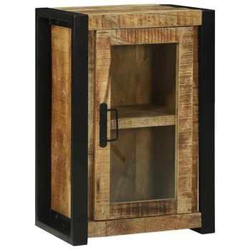 Mueble De Cuarto De Baño Marrón Madera De Mango Maciza Vidaxl