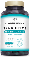 n2 natural nutrition probiotico symbiotics 150 billion cfu 90 capsulas veganas
