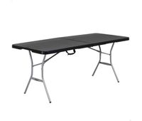lifetime mesa plegable rectangular 183x76 cm negra