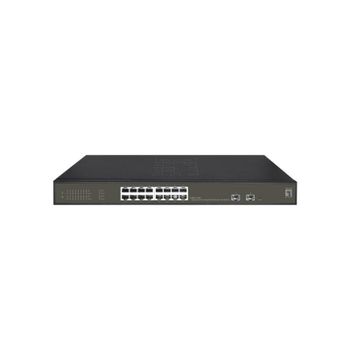 Conmutador LevelOne GES-2118P Gestado L2 16 Puertos Gigabit PoE+ 2 SFP