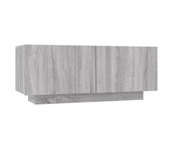 Mueble de tv madera contrachapada gris sonoma 100x35x40 cm