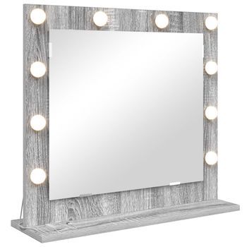 Espejo De Tocador Rectangular Gris Sonoma 60 X 55 X 18 Cm Vidaxl