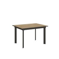 mesa extensible 90x120180 cm cumar roble natural estructura antracita