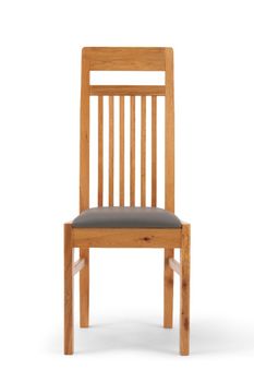 Monaco Solid Oak and Grey Chairs - Grey