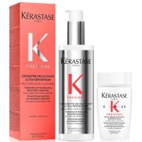 kerastase premiere decalcifying pre-shampoo with travel size shampoo for damaged hair with pure citric acid