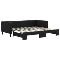 sofa cama  cama para adulto  sofa convertible nido tela negro 90x190 cm