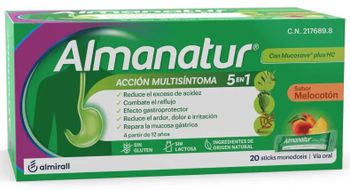 Almanatur Acción Multisíntoma 5en1 Melocotón 20 Sticks Monodosis
