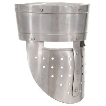Réplica De Casco De Caballero Medieval Antiguo Larp Acero Plata Vidaxl