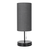 aigostar lampara de mesa con 2 puertos de carga usb lamparas de mesita de noche con interruptor de traccion base de metal lampara escritorio vintage para sala de estar dormitorio oficina